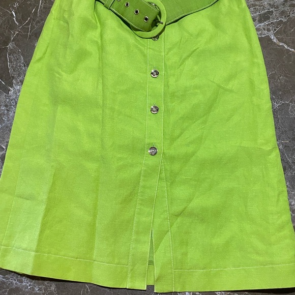 Alex Marie Petite Belted Shirt Dress Bermuda Green 8P NWT Button Front Pockets - Picture 9 of 13
